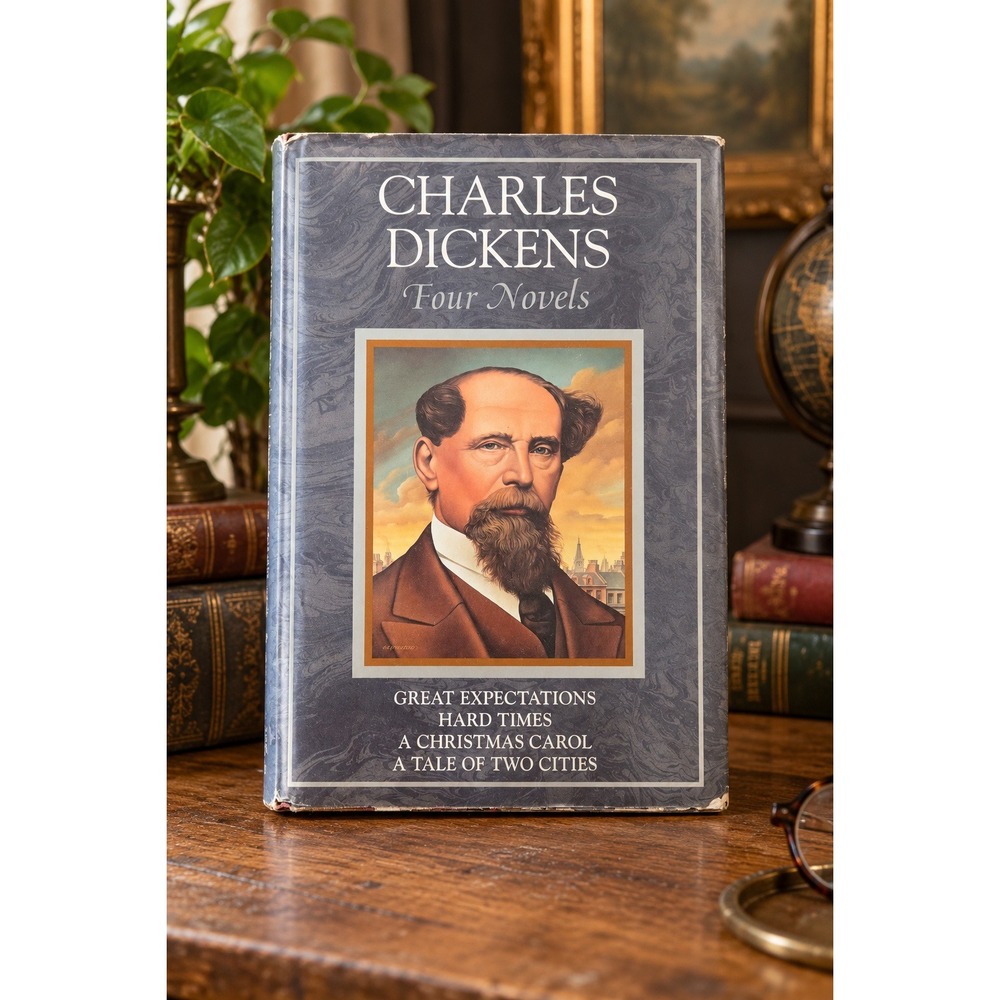Vintage Charles Dickens Four Novels Illustrated Hardcover Classic Literature